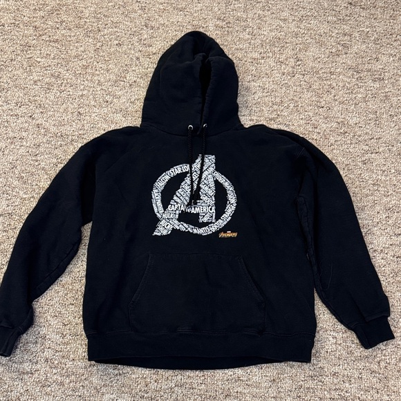 Hanes Other - Hanes Black Hoodie with Avengers Graphic
